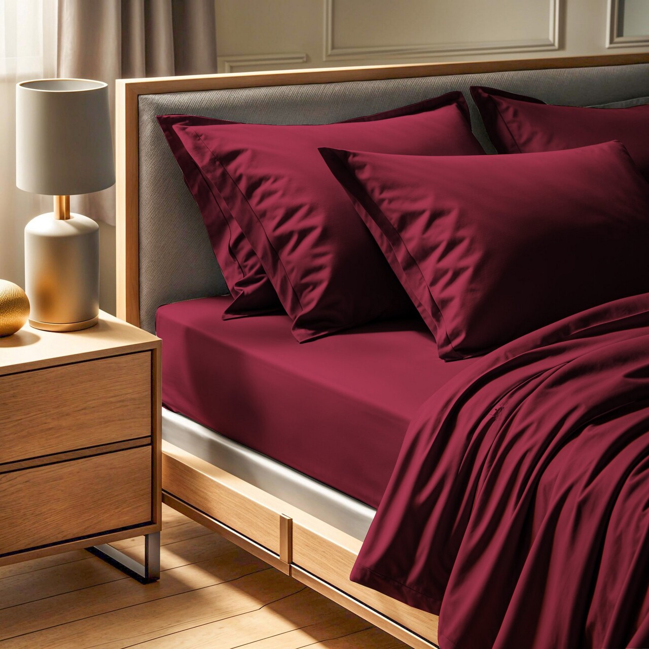 Cearceaf de pat cu elastic Ranforce Single Small (FR), L'essentiel Maison, Tonne Rosse, Roz prafuit - imagine 5
